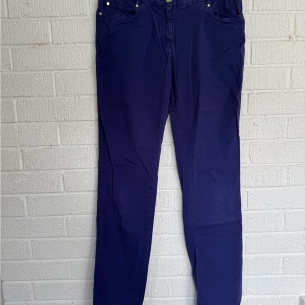 Paul & Shark Navy Skinny Pants With Crystals